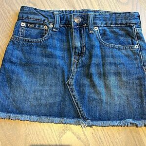 Ralph Lauren Polo Denim Frayed Skirt Size 7